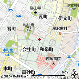 愛知県西尾市順海町39周辺の地図