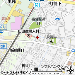 愛知県西尾市寄住町神明1周辺の地図