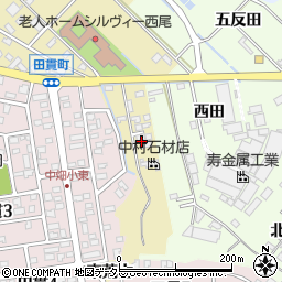 愛知県西尾市田貫町深田周辺の地図