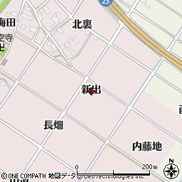 愛知県西尾市和気町新出周辺の地図