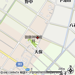 愛知県西尾市岡島町竜宮池周辺の地図