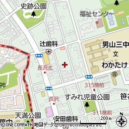 京都府八幡市男山長沢8周辺の地図
