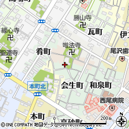 愛知県西尾市会生町5周辺の地図
