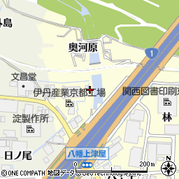 京都府八幡市上津屋尼ケ池21-2周辺の地図