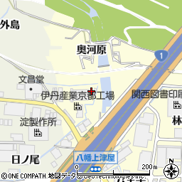 京都府八幡市上津屋（尼ケ池）周辺の地図