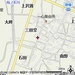 愛知県額田郡幸田町野場三田堂14周辺の地図