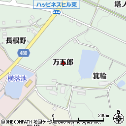 愛知県額田郡幸田町大草万五郎周辺の地図