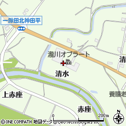 愛知県新城市一鍬田清水野3周辺の地図