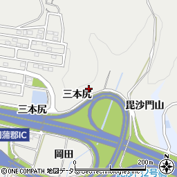 愛知県豊川市長沢町明ケ沢周辺の地図