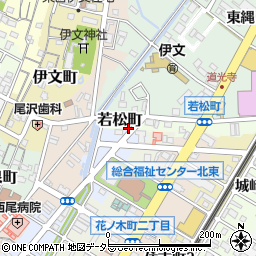 愛知県西尾市若松町周辺の地図