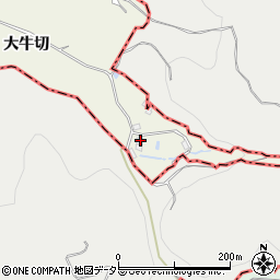 愛知県西尾市貝吹町大牛切2周辺の地図