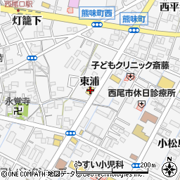 愛知県西尾市寄住町東浦35周辺の地図