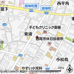 愛知県西尾市寄住町東浦96周辺の地図