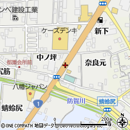 京都府八幡市下奈良中ノ坪周辺の地図
