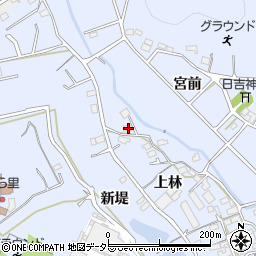 愛知県豊川市萩町上林72周辺の地図