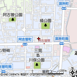 三重県鈴鹿市阿古曽町14-28周辺の地図