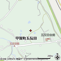 滋賀県甲賀市甲賀町五反田周辺の地図