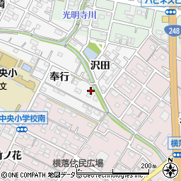 愛知県額田郡幸田町菱池奉行9周辺の地図