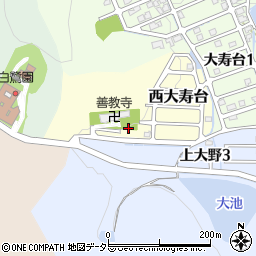 西大寿台公園周辺の地図