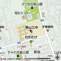 京都府八幡市男山笹谷3周辺の地図