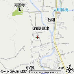 愛知県豊川市千両町酒屋貝津周辺の地図