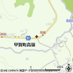 滋賀県甲賀市甲賀町高嶺735周辺の地図