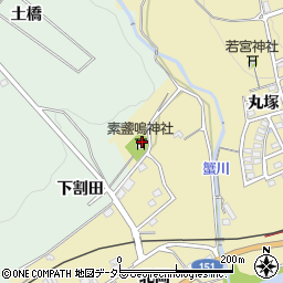 素盞嗚神社周辺の地図