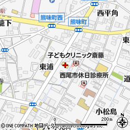 愛知県西尾市寄住町東浦94周辺の地図