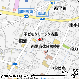 愛知県西尾市寄住町東浦105周辺の地図