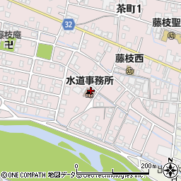 藤枝市役所　水道事務所周辺の地図