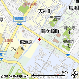 愛知県西尾市鶴舞町9-2周辺の地図