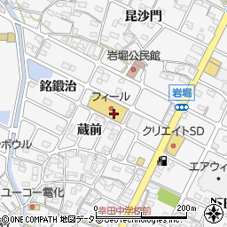 愛知県額田郡幸田町菱池蔵前周辺の地図