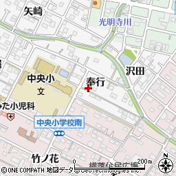 愛知県額田郡幸田町菱池奉行33周辺の地図