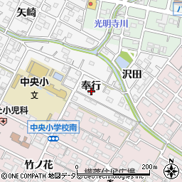 愛知県額田郡幸田町菱池奉行30周辺の地図