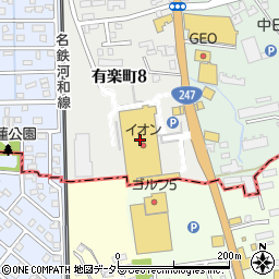 フラワーブティックローゼ　イオン半田店周辺の地図