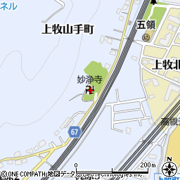 妙浄寺周辺の地図
