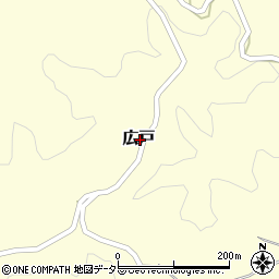 岡山県赤磐市広戸周辺の地図