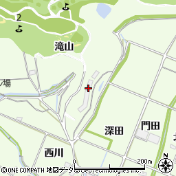 愛知県豊川市足山田町滝山周辺の地図