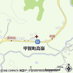 滋賀県甲賀市甲賀町高嶺737周辺の地図