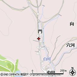 愛知県豊川市財賀町門周辺の地図
