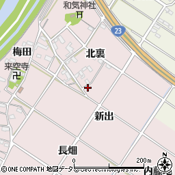 愛知県西尾市和気町北裏107周辺の地図