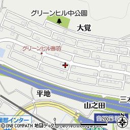 愛知県豊川市長沢町大覚周辺の地図