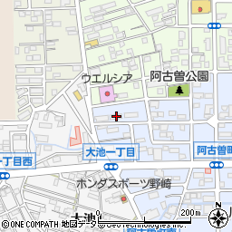 三重県鈴鹿市阿古曽町1-24周辺の地図