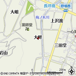 愛知県額田郡幸田町野場大畔周辺の地図