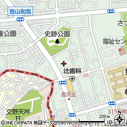 京都府八幡市男山長沢4周辺の地図