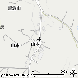 京都府宇治市白川鍋倉山周辺の地図