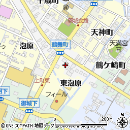 西尾鶴舞郵便局周辺の地図