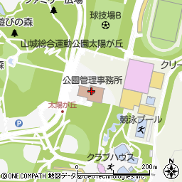 京都府立山城総合運動公園 太陽が丘 レストラン太陽周辺の地図