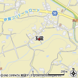 三重県伊賀市玉瀧周辺の地図