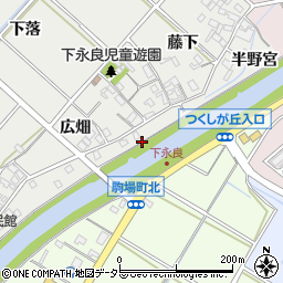 愛知県西尾市下永良町永良寺周辺の地図